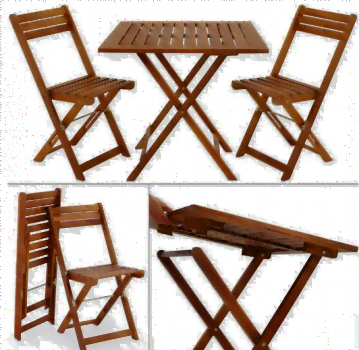 Deuba Balkonset zusammenklappbar ☀ Dieses stilvolle Balkon Set der Marke Deuba® ist bequem und praktisch zugleich Mit einer einzigartigen eleganten Holzmaserung