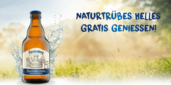 Fuerstenberg Naturtruebes Helles Bier Aktion Gratis Geniessen Fuerstenberg Brauerei