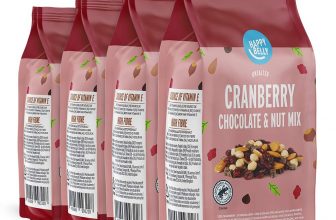 Happy Belly Cranberry Schokoladen und Nuss Mix 4er Pack 4x200g e1616422298675