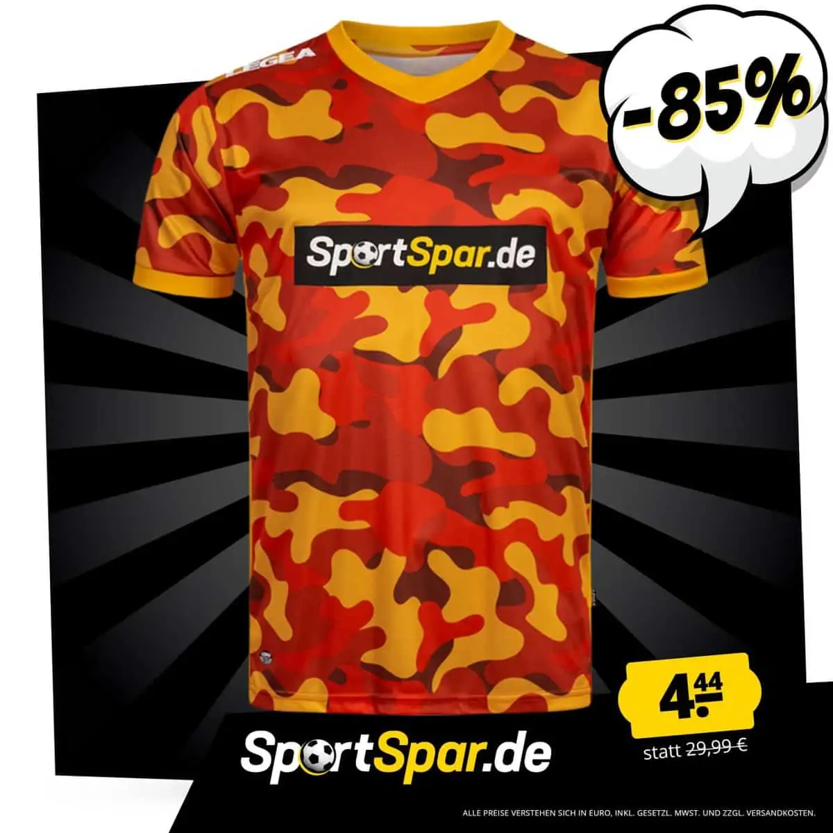Legea x SportSpar.de Tolosa Herren Camouflage Trikot (Größe S bis XL) für 4,44 € zzgl. 3,95 € Versand