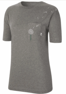 Nike Nsw 2 Pkt Novel Damen T Shirt Grau