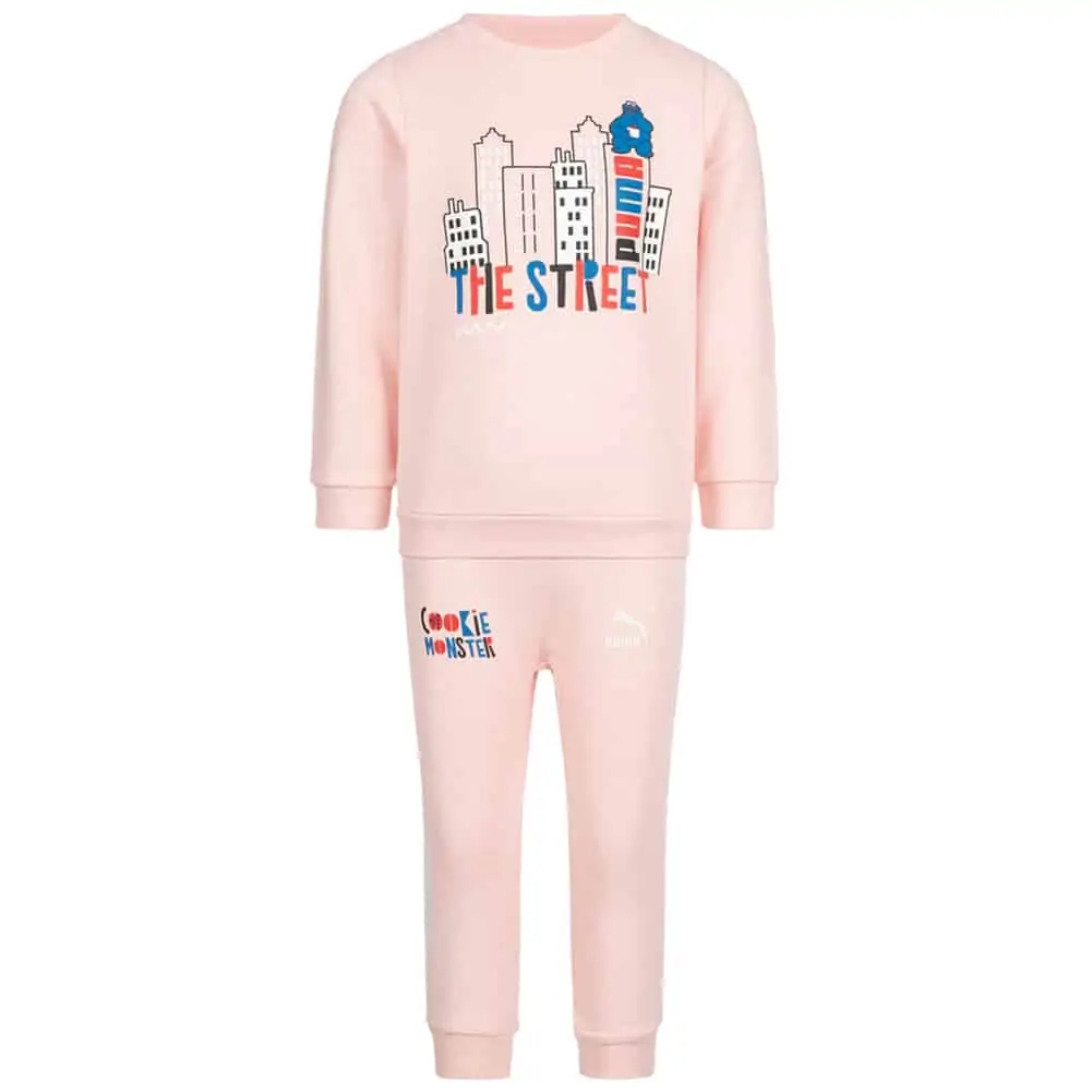 PUMA x Sesamstraße Mädchen Jogginganzug (Größe 68, 80 & 92) für 16,01 € zzgl. 3,95 € Versand