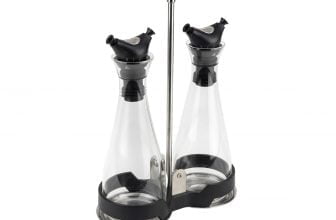 Peugeot Balsam Menage fuer Essig Oel Inkl. Kippschutz Staender 2x Glasflasche