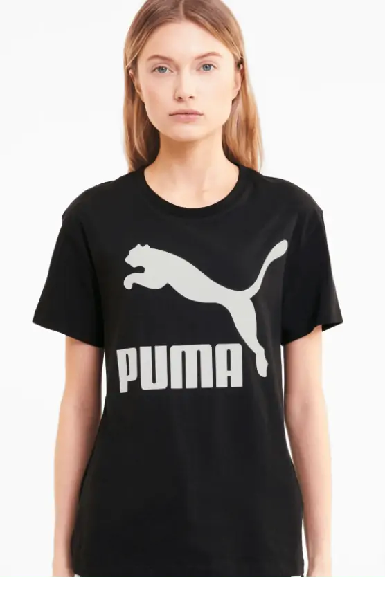 Puma Classics Logo Damen T-Shirt (4 Farben, Größe XS bis XL) für je 9,34 € inkl. Versand (statt 17,95 €)