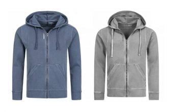 Reebok El Pigment Herren Kapuzen Sweatjacke in Blau & Grau für 29,94€ inkl. Versand statt 42€