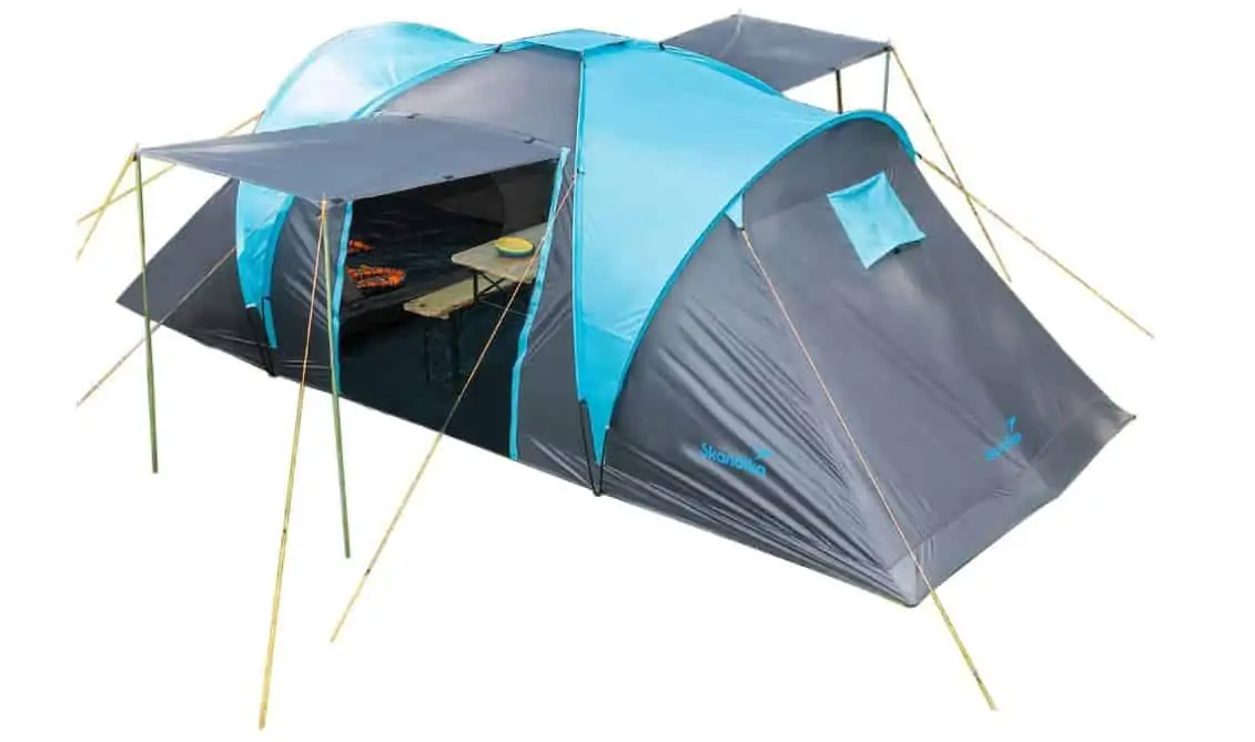 Skandika Hammerfest Zelt für 4 Personen (Familienzelt mit Kuppel & 2 Kabinen, Moskitonetze) für 104,25€ statt 139€