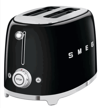 Smeg TSF02 Langschlitz Toaster fuer 4 Scheiben