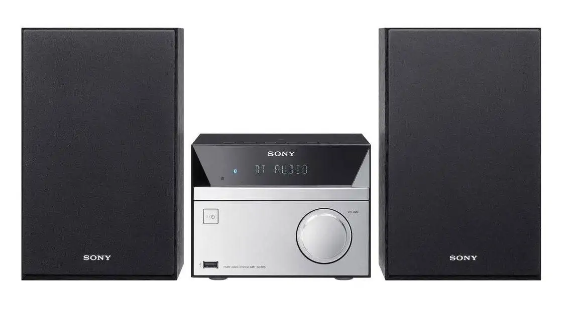 Sony CMT-SBT20B Micro-Systemanlage (Kompakte Design, CD, FM / DAB+ Tuner, RDS, USB-Eingang, Bluetooth, NFC) silber für 59,90€ statt 73,89€