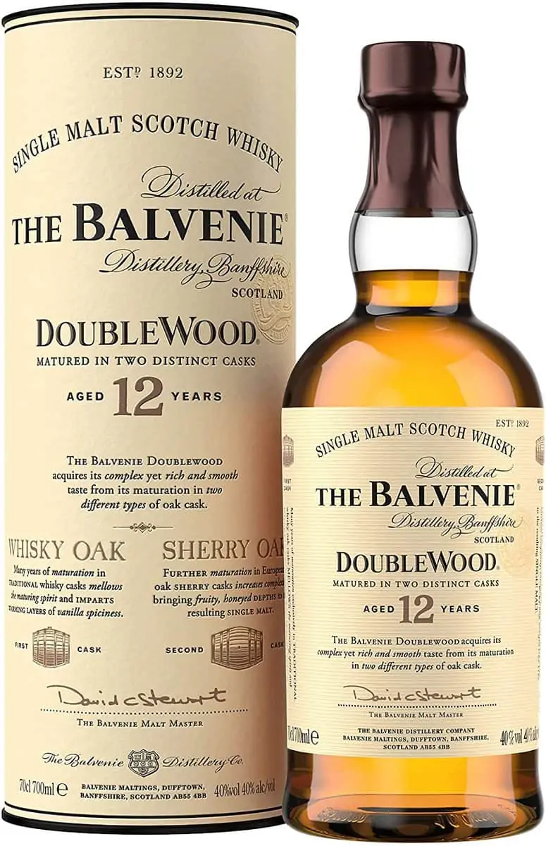 The Balvenie Doublewood Single Malt Scotch Whiskey 12 Jahre 0,7l 40 % für 35,09 € inkl. Versand