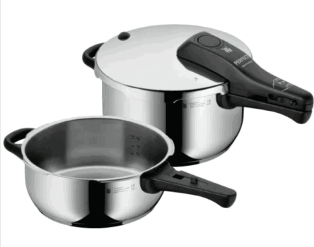 WMF Perfect Schnellkochtopf Set 2 teilig 45l 30l Dampfkochtopf Edelstahl poliert 2 Kochstufen