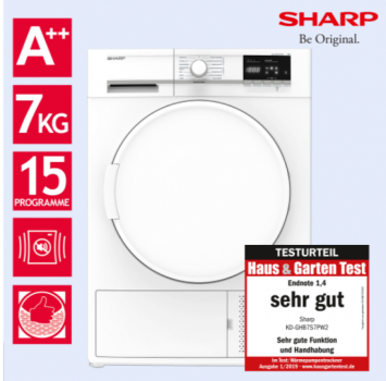 Waeschetrockner Trockner Waermepumpentrockner A Sharp KD GHB7S7PW2 DE 7kg eBay