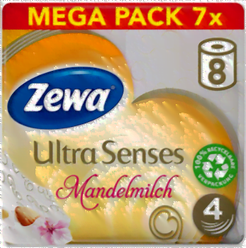 Zewa Toilettenpapier trocken Ultra Senses Riesenpackung 7 x 8 Rollen Amazon de Drogerie Koerperpflege