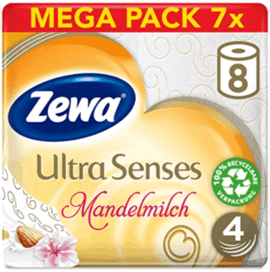 Zewa Toilettenpapier Trocken Ultra Senses Riesenpackung 7 X 8 Rollen Amazon De Drogerie Koerperpflege