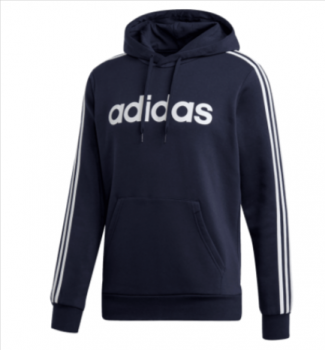 adidas Kapuzenpullover Essential 3S Fleece dunkelblau weiss Fussball Shop