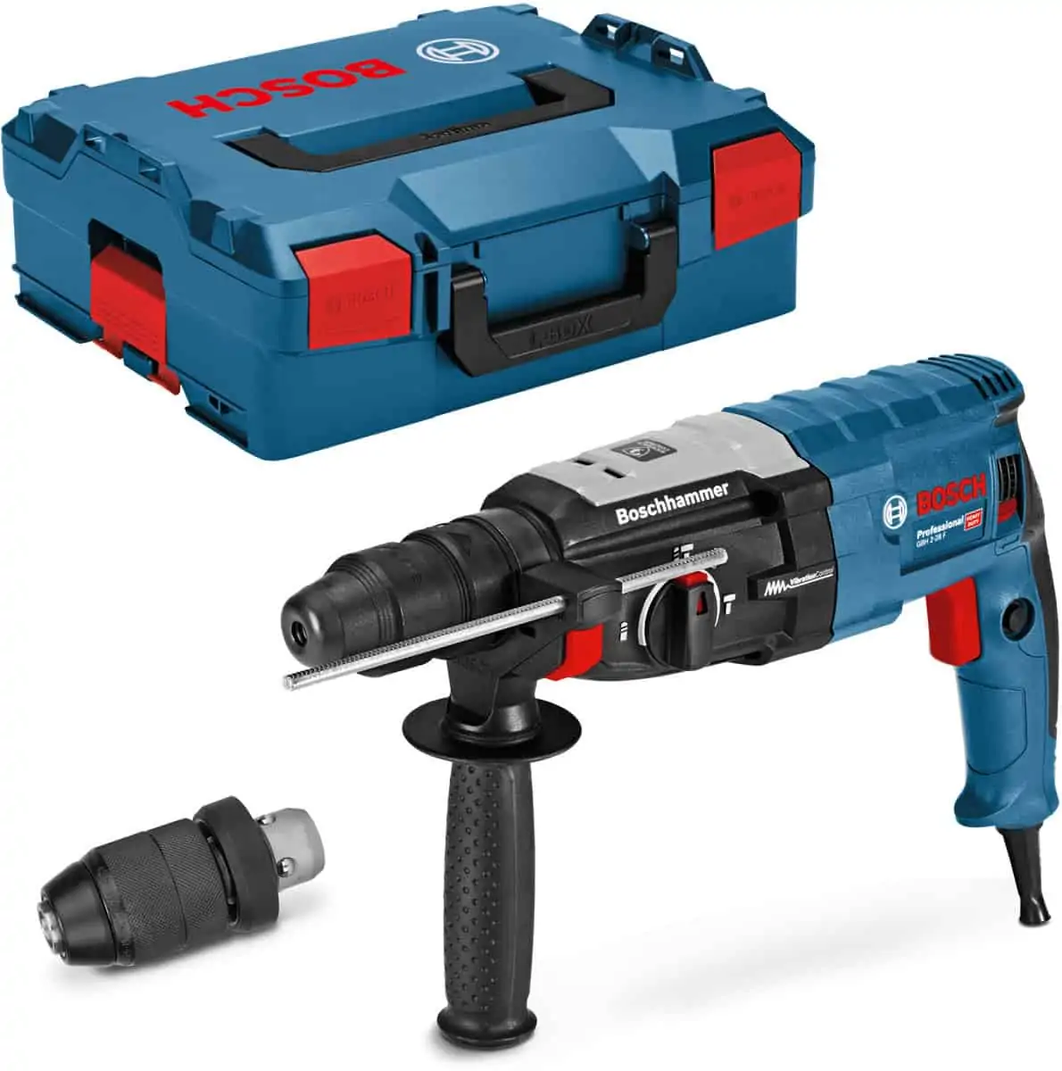Bosch Professional Bohrhammer GBH 2-28 F (SDS-plus-Wechselfutter, 13 mm Schnellspannbohrfutter Rückschlag-Schutz, in L-BOXX) für 164,46 € statt 199,55€