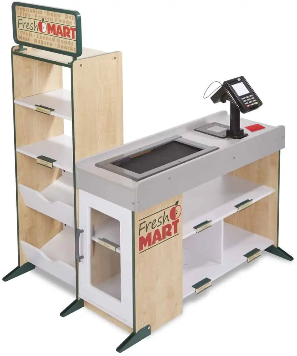 [PreisKing Junior] Melissa & Doug – Fresh Mart Grocery Store (19340) Kaufmannsladen [mit Kassenband und EC-Kartenschalter] für 128,91€ statt 144€