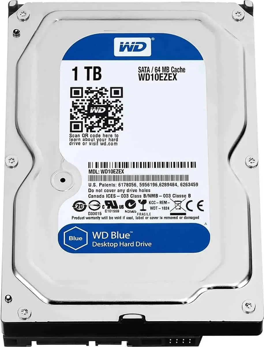 WD Blue 1TB interne Festplatte HDD 3.5 Zoll (8,9 cm) SATA 6 Gb/s BULK WD10EZEX für 29,99€ inkl. Versand statt 35,20€
