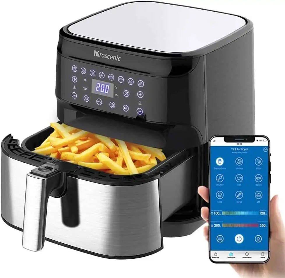 Proscenic Heißluftfritteuse T21 mit Alexa-und Sprachsteuerung & 1700 Watt für 79,99€ inkl. Versand statt 118,89€