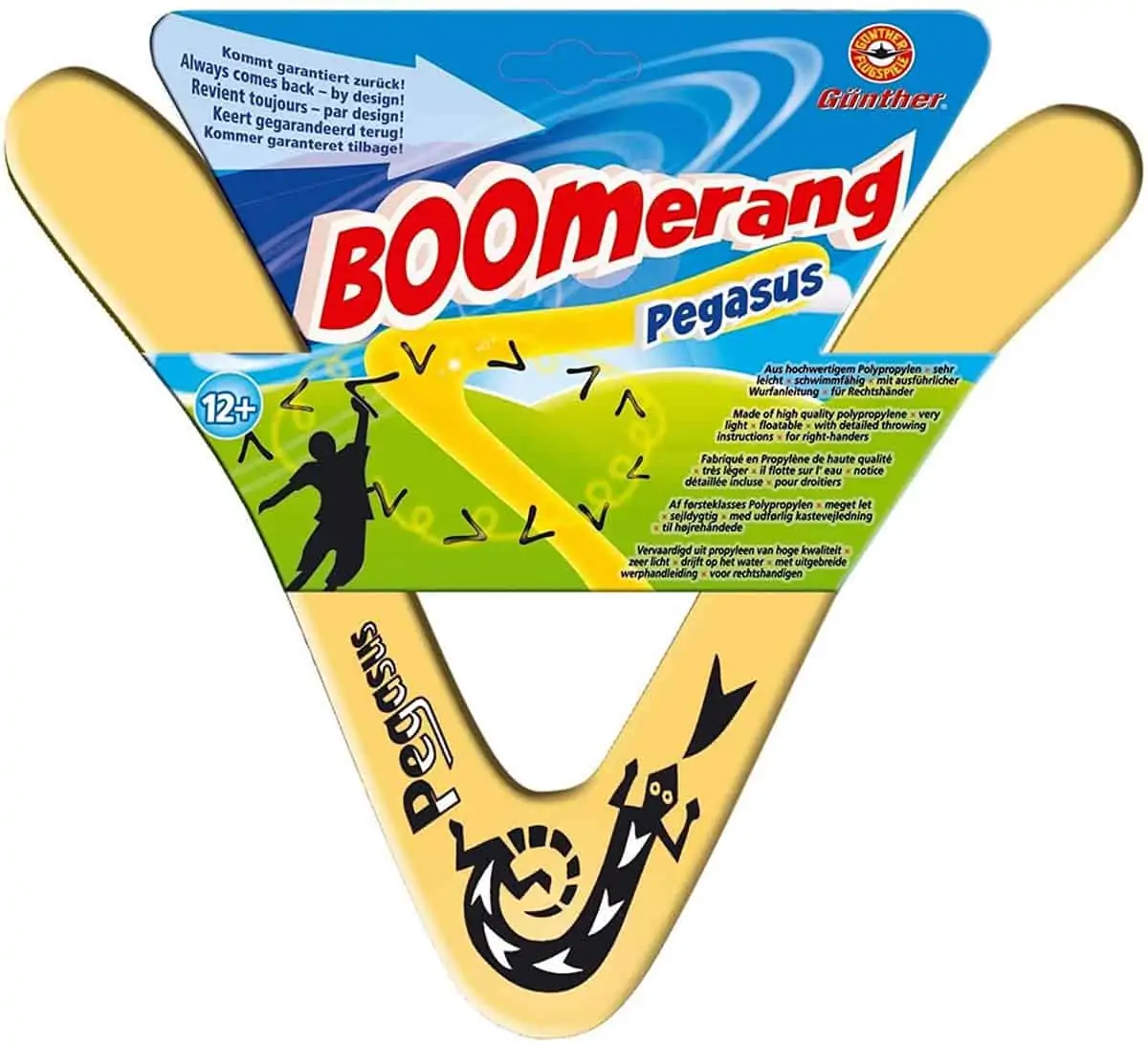 Paul Günther 1374 Boomerang Pegasus (klassische Form, ca. 25 cm groß, aus unzerbrechlichem Polypropylen) für 3,39€ [Prime] statt 6,39€