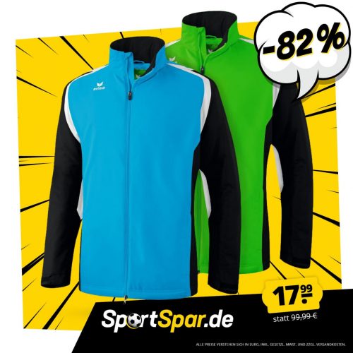 Erima Razor 2.0 Winterjacke (Blau o. Grün, diverse Größen) für je 17,99 € zzgl. 3,95 € Versand