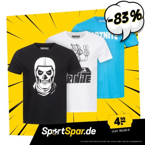 FORTNITE T-Shirts für Herren (Gr. S bis XL) für je 4,99 € inkl. Versand