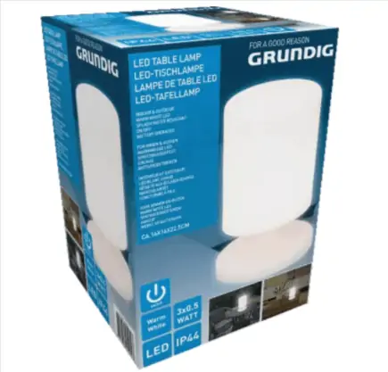 Grundig LED Garten Tischleuchte weiß Tischlampe Leuchte IP44 für 9,99€ inkl. Versand (statt 19,99€ )