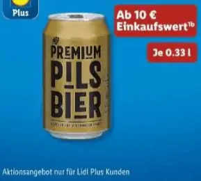 Gratis: Perlenbacher Premium Pils (10,00 € MBW) (Lidl Plus App)