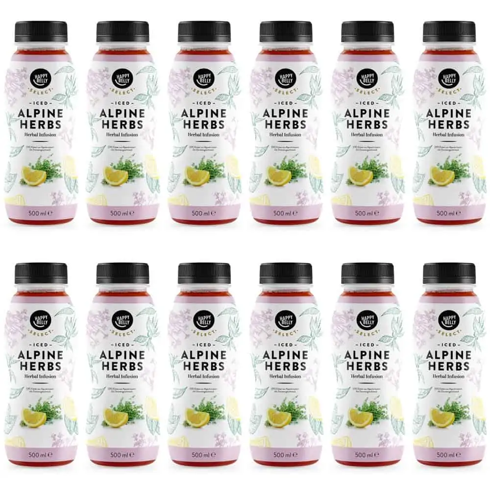 [Userdeal+Pfandfehler] Happy Belly Select Eistee Alpenkräuter 12er-Pack (12 x 0,5l Einwegflaschen) ab 6,63 € inkl. Pfand + Prime-Versand