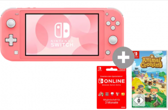 NINTENDO Switch Lite Koralle inkl. Animal Crossing und 3 Monate Switch Online Mitgliedschaft Koralle e1619774909470