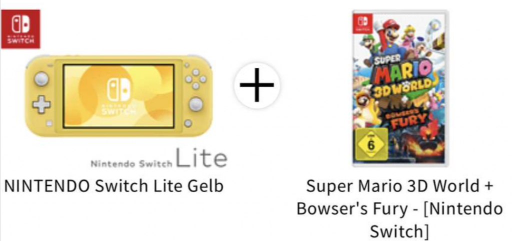 Nintendo Switch Lite Alle Farben Inkl. Super Mario 3D World Bowsers Fury