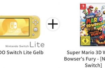 NINTENDO Switch Lite alle Farben inkl. Super Mario 3D World Bowsers Fury