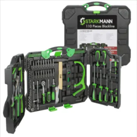 STARKMANN Blackline Premium-Werkzeugkoffer mit 110 Teilen für 49,99€ inkl. Versand