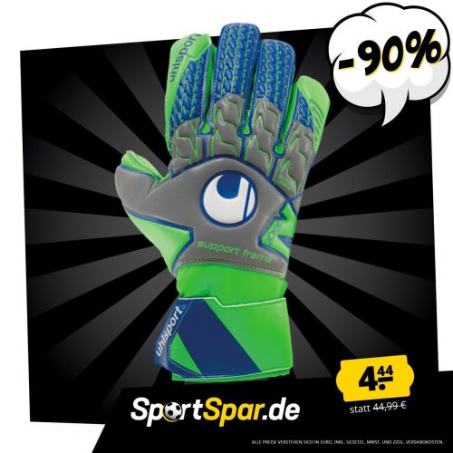Uhlsport Tensiongreen Soft Supportframe Herren Torwarthandschuhe (Gr. 7,5 bis 11)  für je 4,44 € zzgl. 3,95 € Versand