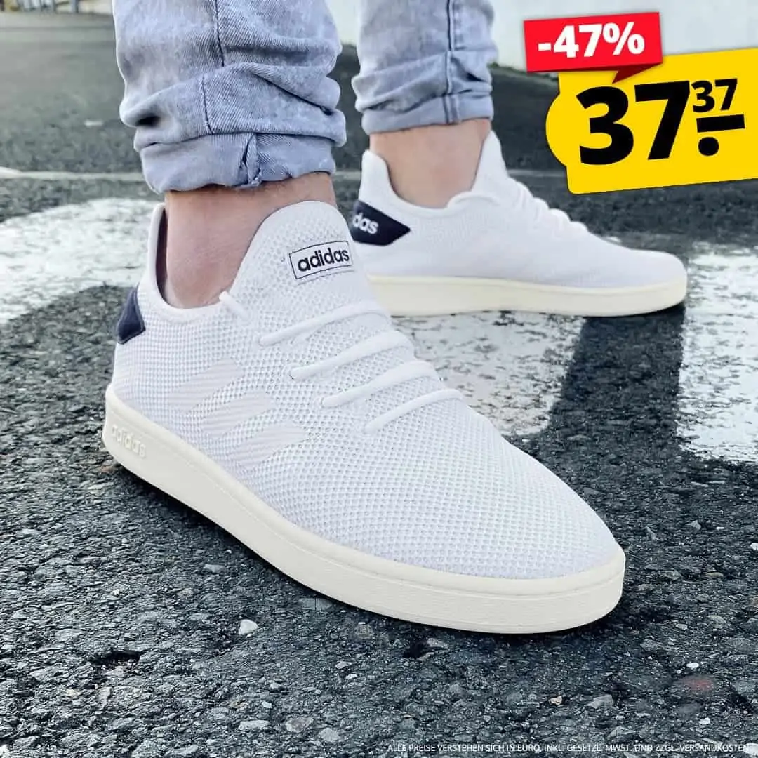 adidas Court Adapt Herren Sneaker F36416 (Gr. 41 1/3 bis 47 1/3) für 41,32 € inkl. Versand