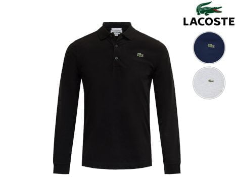 lacoste langarm poloshirt fr herren slim fit