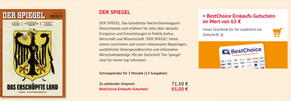 spiegel schnupperabo