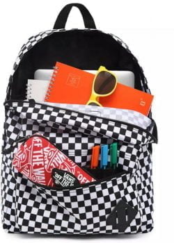 vans old skool iii backpack black white check 1