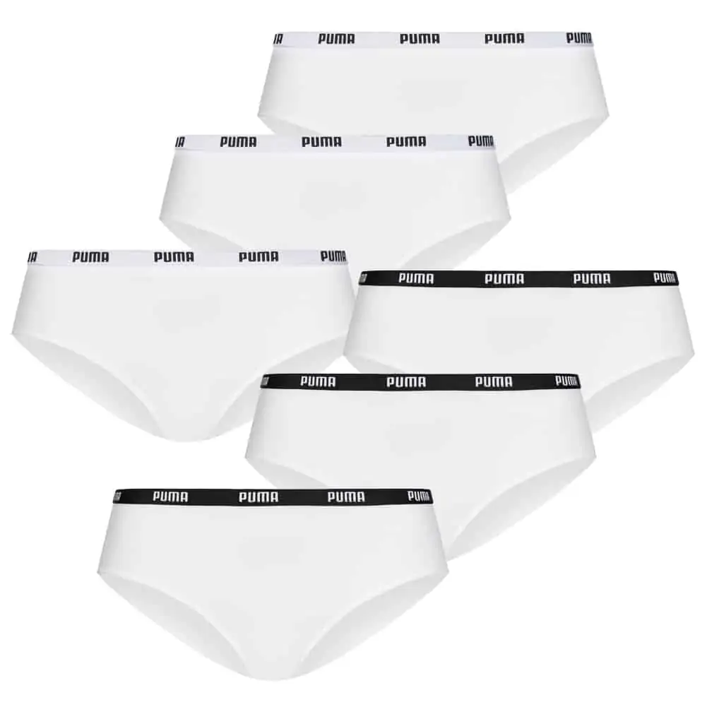 Puma Hipster Damen Slip im 6er-Pack für 18,94€ inkl. Versand (statt 45€)