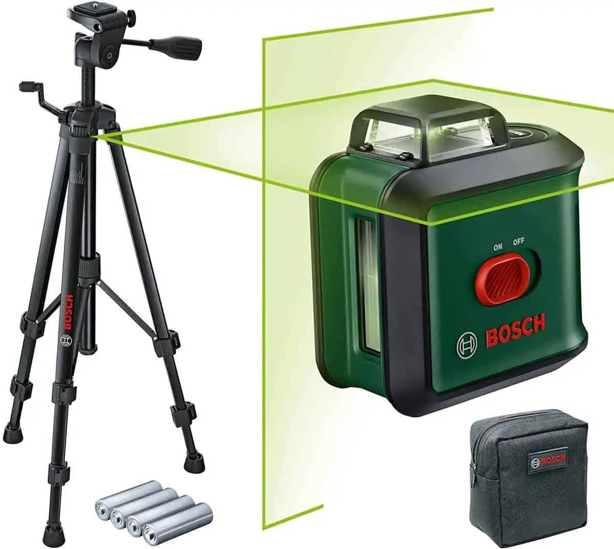 UniversalLevel 360 Set (inkl. Stativ) | Kreuzlinienlaser Bosch Grün für 105,99€ inkl. Versand statt 141€