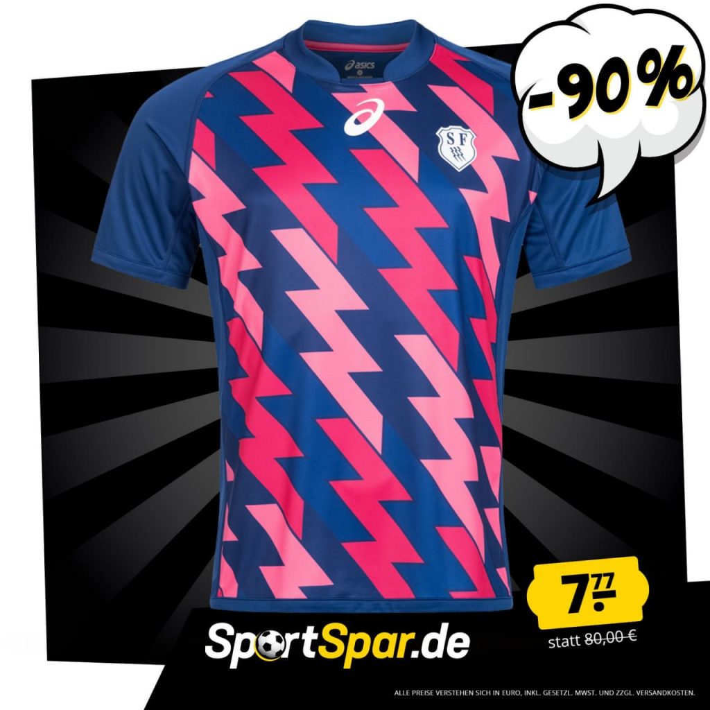 Asics Stade Francais Asics Rugby Heim Trikot Gr. S Bis 3Xl