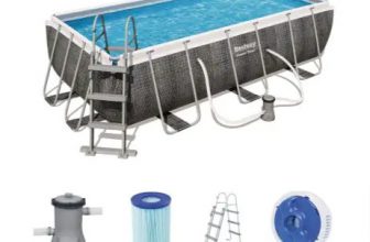 Bestway Power Steel Frame Pool Komplett Set eckig x x cm kaufen Globus Baumarkt