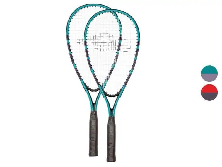 CRIVIT Rapid Ball (Federball) Set, mit Tragetasche [2 Alu-Schläger, 5 Rapid-Ball Federball] für 17,94€ inkl. Versand