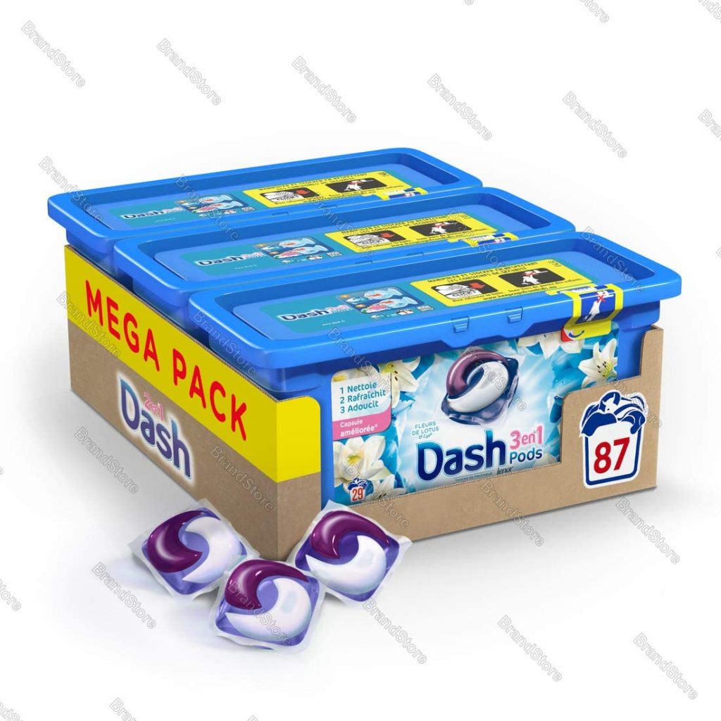 Dash 3 In 1 Waschmittel Mit Lotusblumen Lilien 243 3 In 1 Dah Pods