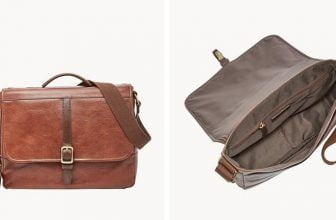 FOSSIL Herren Tasche Evan Commuter auf Leder