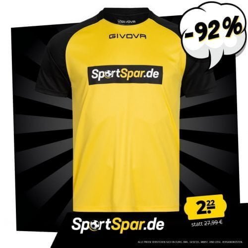 Givova x SportSpar.de Capo Herren Trikot ab 2,22 € zzgl. 3,95 € Versand
