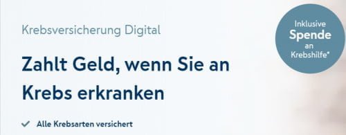 Nürnberger Versicherung: Krebsversicherung Digital