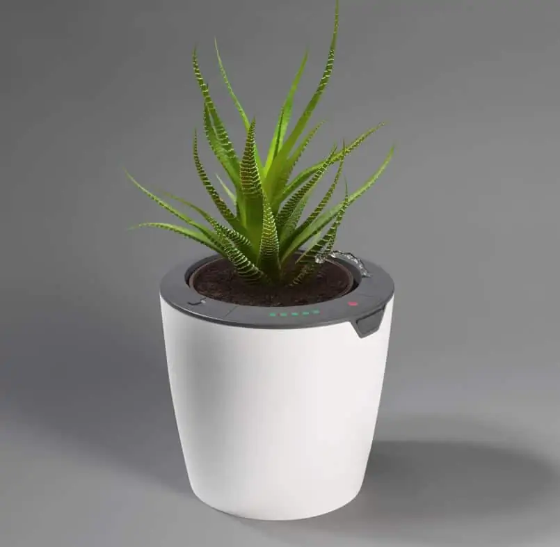 LazyLeaf Blumentopf selbstgießend (1,1l 17cm weiß/grau Micro-USB 1200mAh) für 14,94€ inkl. Versand statt 19,95€