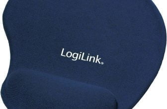 LogiLink Mousepad mit Silikon Gel Handauflage in Blau e1621842415158