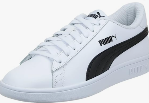 PUMA Unisex Adults Fashion Shoes SMASH V L Trainers Sneakers PUMA WHITE PUMA BLACK Amazon de Fashion