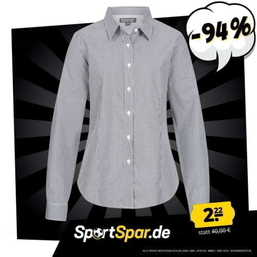 Slazenger Net Damen Karo Bluse in Grau (Gr. XS bis 2XL) für 2,22 € zzgl. 3,95 € Versand